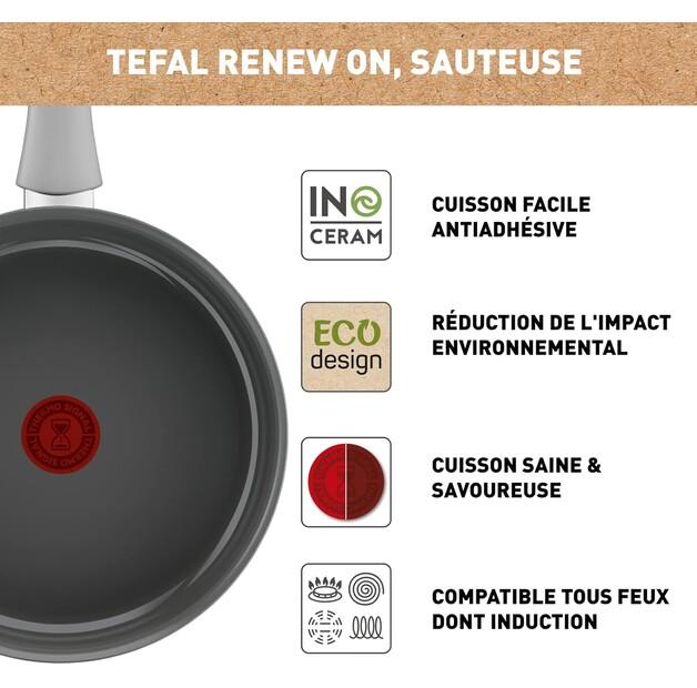 Керамическая сковорода Tefal C42732 Renew On для тушения 24 см (C4273232)