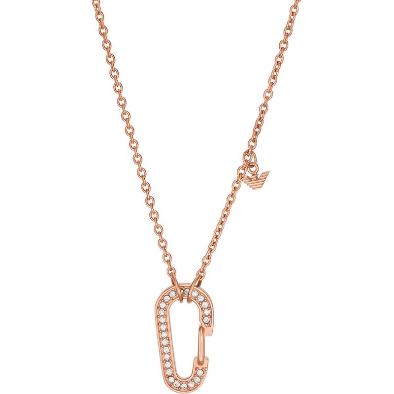 Emporio Armani Classic Eagle Pin Stainless Steel Necklace Women EGS2950221 коричневый