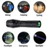 LED Powerful Flashlight Waterproof Lantern Torch Use 18650 Rechargeable Battery Portable Camping Flashlight