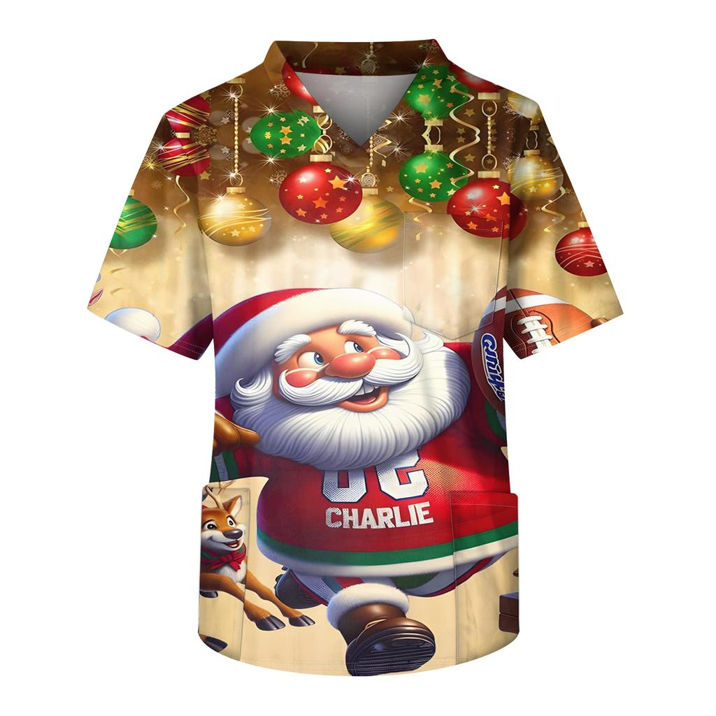 Pánská pracovní halenka s krátkým rukávem a výstřihem do V na hrudi