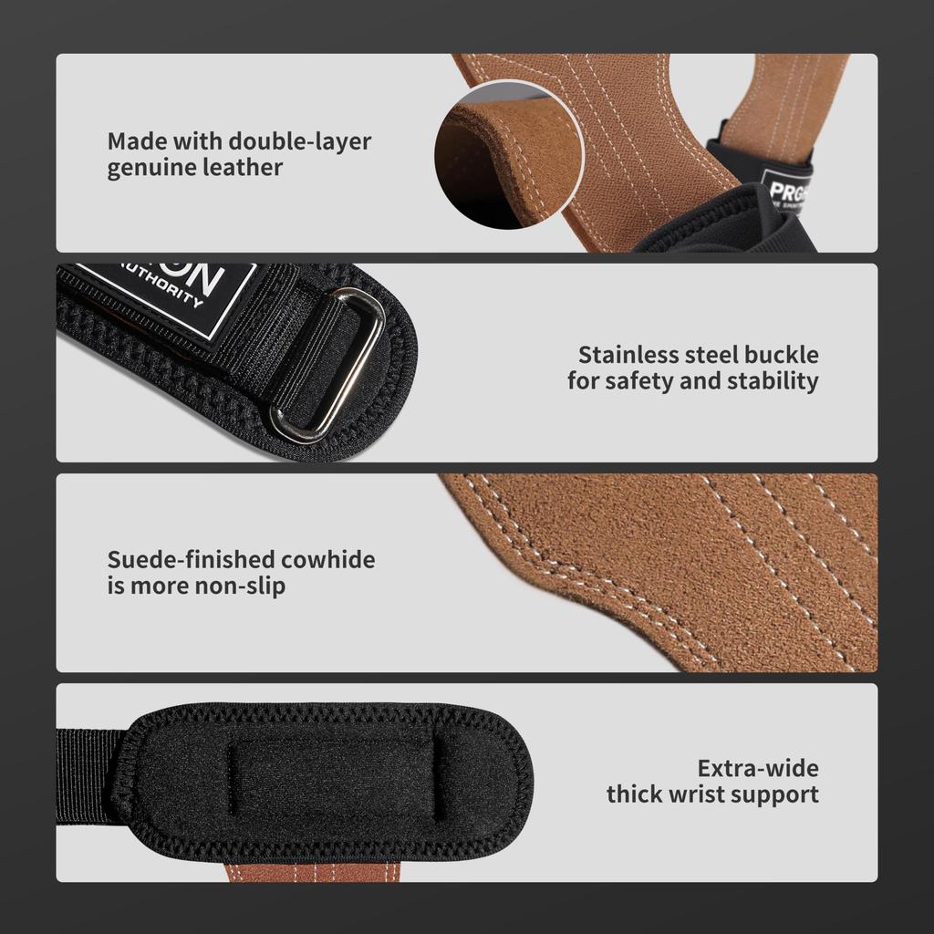 PROIRON Power Grip Wrist Wrap Muscle Training Glove Wrist Wrist Strap Pull Up Glove Grip Power Wrist Supporter Training Gear Bench Press Cross Grip