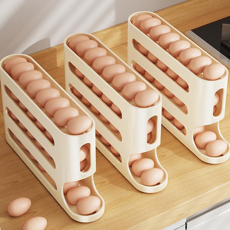 Refrigerator Egg Storage Box Automatic Scrolling Egg Holder Household Kitchen Dedicated Roll Off Egg Storage Rack
