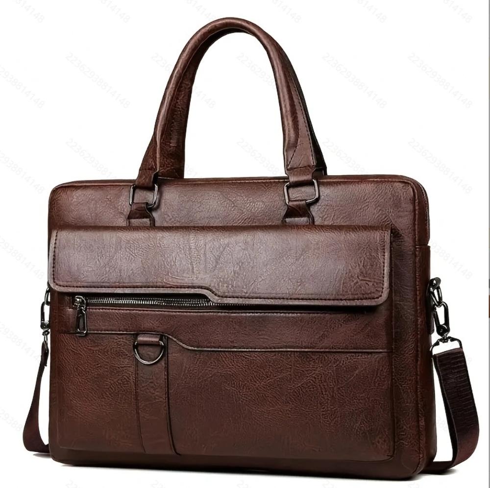 Men s crossbody bag, handbag, business horizontal style, computer bag, large-capacity briefcase, multi-functional luggage