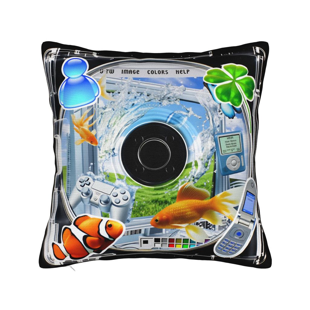 Frutiger Aero Ästhetik Kissenbezug Vintage Kissenbezug für Couch Sofa Schlafzimmer Weiche Kissenbezüge Geschenkidee