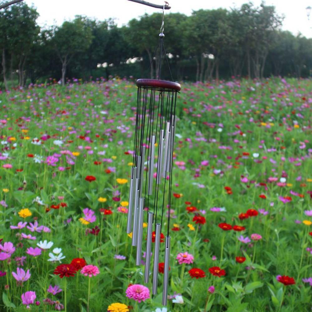 12-Tube Metal Wind Chime Premium Rotating Aluminum Tubes  Tuned Chime Garden Home Decoration