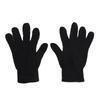 Gants Tricotés Noirs pour Adultes, Doigts Entiers