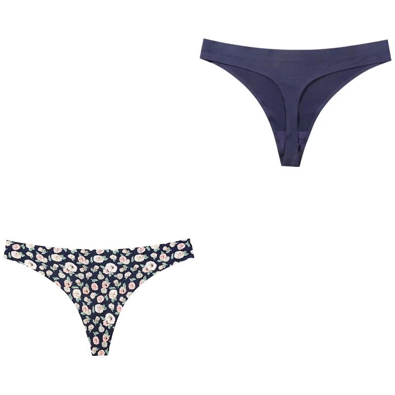 

2 шт./компл., сексуальное нижнее белье с принтом, соблазнительные трусики с низкой талией, стринги, дышащее нижнее белье без следов, женские стринги, нижнее белье S