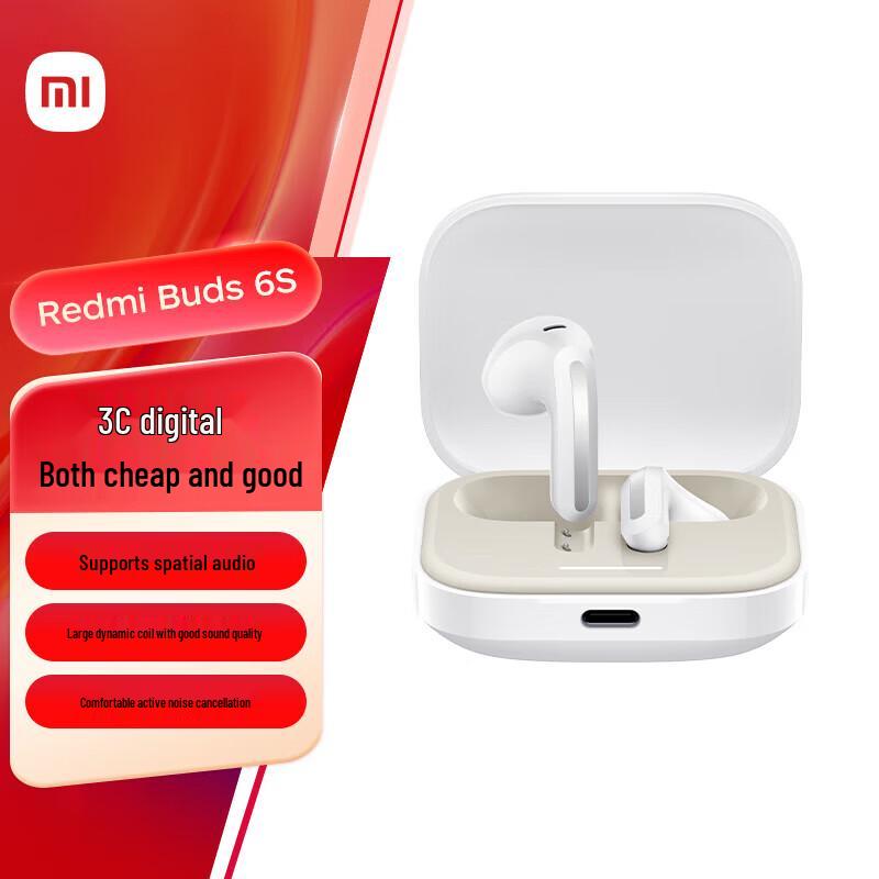 Xiaomi Redmi Buds 6S Semi-in-Ear Active Noise Cancelling Bluetooth Earbuds