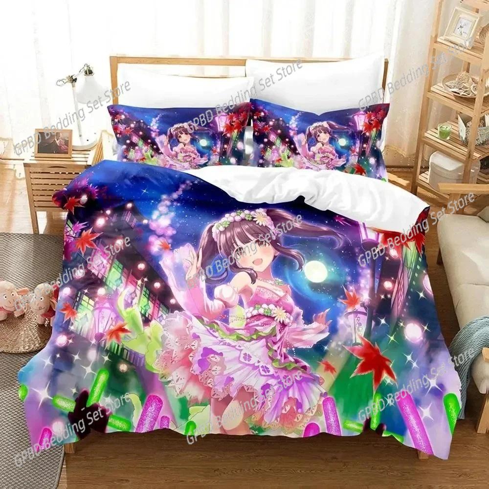 Anime Chieri Ogata Bedding Set 3D Printed Suitable for Bedroom Duvet Cover Set With Pillowcases Kids Home Textile