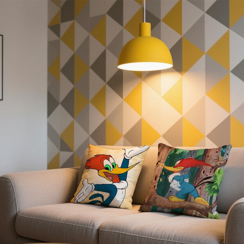 Cartoon W-Woody W-Woodpecker cushion cover Comfortable and soft bedding skin friendly leisure sofa car office pillowcase