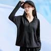 Original yarn sunscreen clothing women's summer vinyl brim UPF100 UV protection cold sunscreen clothing jacket skin clothing