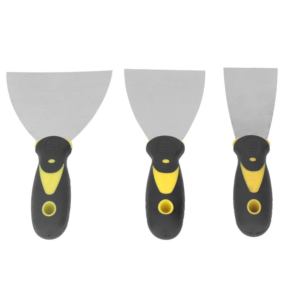 3PCS Stainless Steel Putty Knife Set Drywall Finishing Spackle Knife  for Patching and Painting