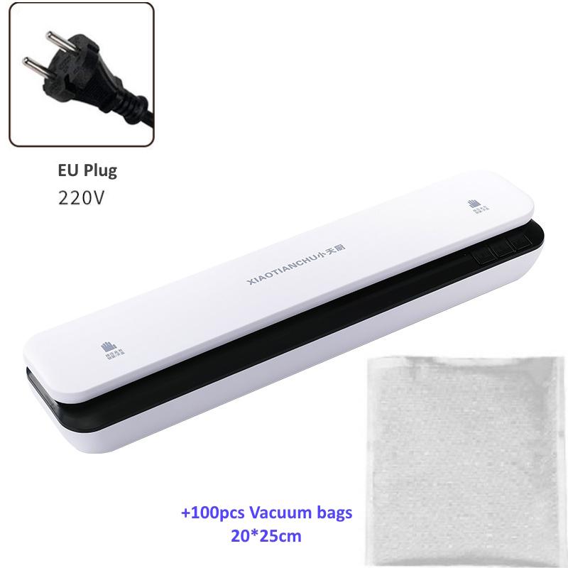 Automatická elektrická zástrčka EU Vacuum Sealer pro domácnost Vacuum Sealer uzavírací přenosný balicí stroj Univerzální pro mokré suché potraviny