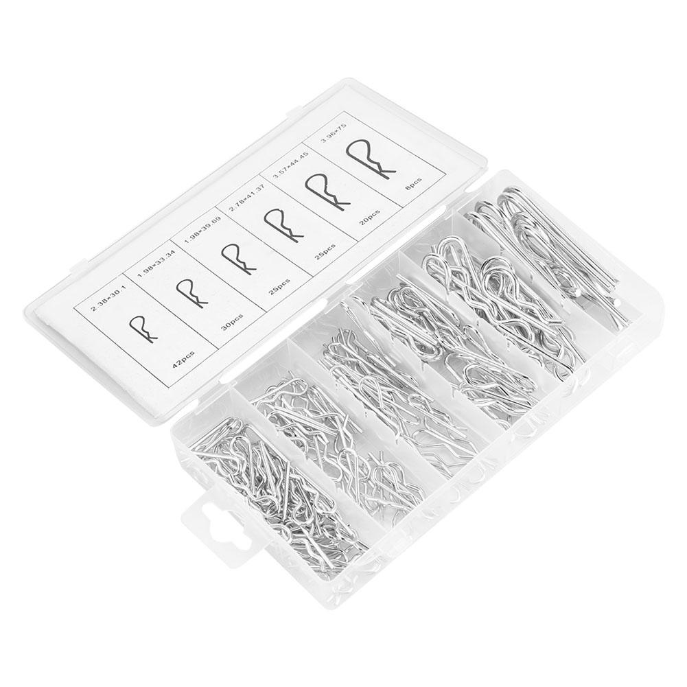 150 Pcs Carbon High Strength Steel R Type Wave Card Hairpin Latch Bolt Cotter Pin