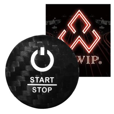 ALWIP (Compatible with Toyota, Subaru, Daihatsu Compatible) Real Carbon Starter Button, Start Button Cover (Black Carbon)