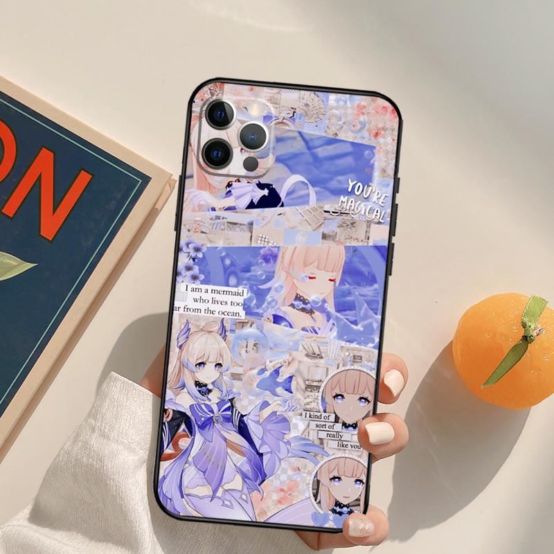 Genshin Impact Sangonomiya Kokomi Funda Case For iPhone 14 15 16 Pro Max 11 12 13 Pro Max Mini XR 16 15 Plus 16e Phone Cover