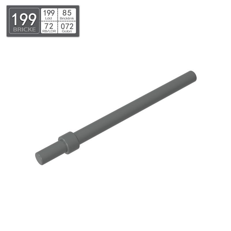 BRICKE Guest Building Blocks 1x6 with Stop Cylinder, Lego Compatible (63965, 18274, 93790, 4095)