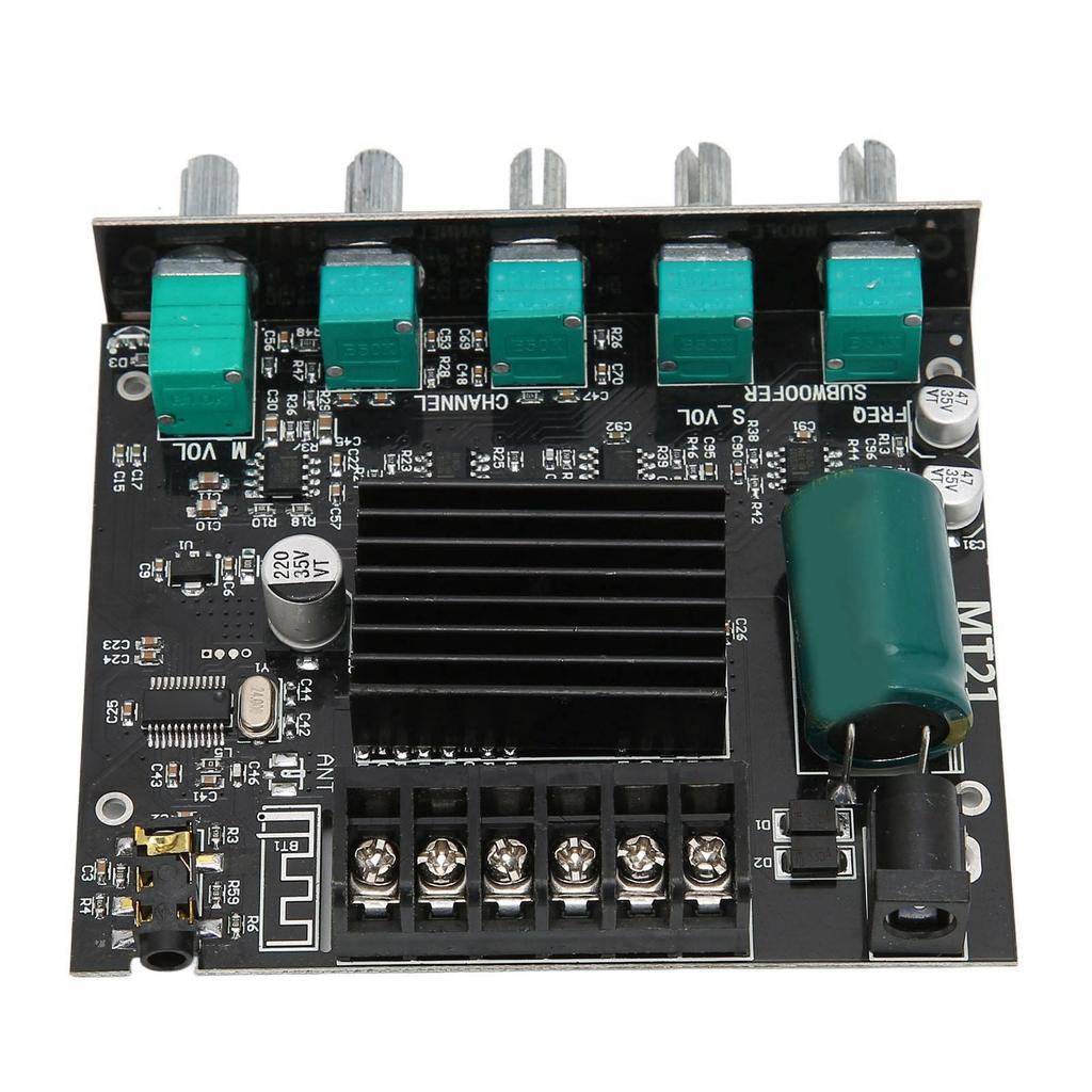 ZK‑MT21 BT Amplifier Board High Power Sound Stereo DC12‑24V Digital Power Amplifier Board for 15‑100W 4‑8 Ohm  Speakers