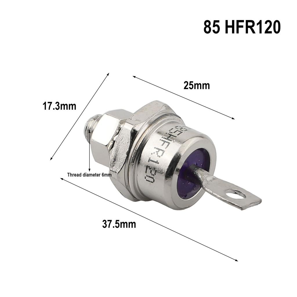 1 Pair 85A 1200V Negative Anode Stud Mount Diode Rectifier 85HF120+85HFR120 For Welding Machines Accessories