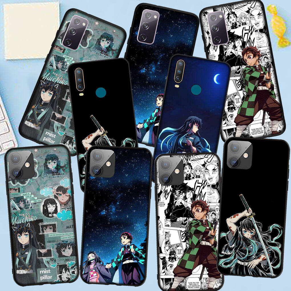 Case for iPhone 17 16 15 Plus Huawei P30 P20 Lite Redmi Note 14 12 11 13 Pro Max OPPO A60 A80 A40 A18 A38 Nezuko Demon Slayer Tanjirou Muichiro Tokito