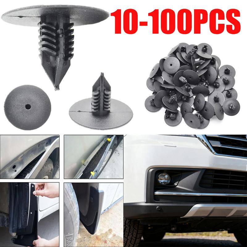 10/20/30/40/50/100PCS 10mm Car Fasteners-Hole Plastic Rivets Fender Bumper Push Pin Clips For VW Toyota Renault Auto Fastener
