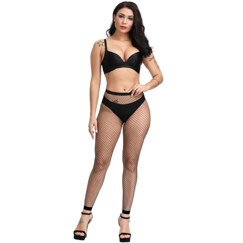 Yiwu nine-point net socks female sexy hollow fishing net socks sub-bottom pantyhose mesh stockings Luo kou 0