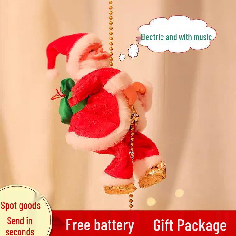 European Christmas Climbing Santa Electric Toy and Decoration