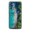 Sea blue Sky beach Phone Case For Samsung Galaxy S23 Ultra S22 S21 S20 FE 5G S10 S10E S9 S8 Plus Note 20 Silicone Cover Bumper