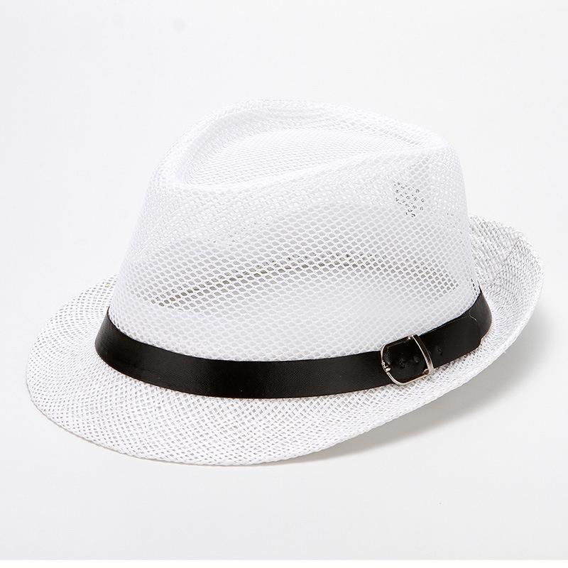 New Fashion Summer Casual Unisex Beach Brim Jazz Sun Hat Panama Hat Paper Straw Women Men Cap With Breathable