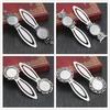 Neue Mode 2 Stück 20mm Innenmaß Antik Silber Plated und Bronze Vintage Stil Handgemacht Lesezeichen Cabochon Basis Cameo Fassung