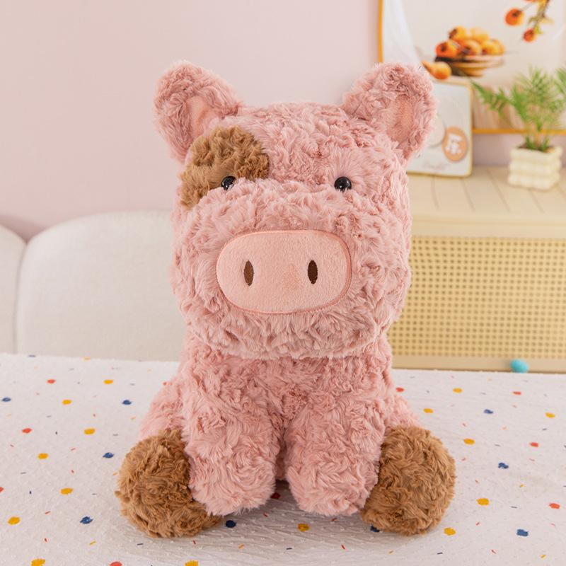 

Милая кукла-поросенок в пятнышко, плюшевая игрушка, кукла для сна для девочки, теплое сердце для сопровождения, подарок на день рождения для девушки 40cm（0.4kg）