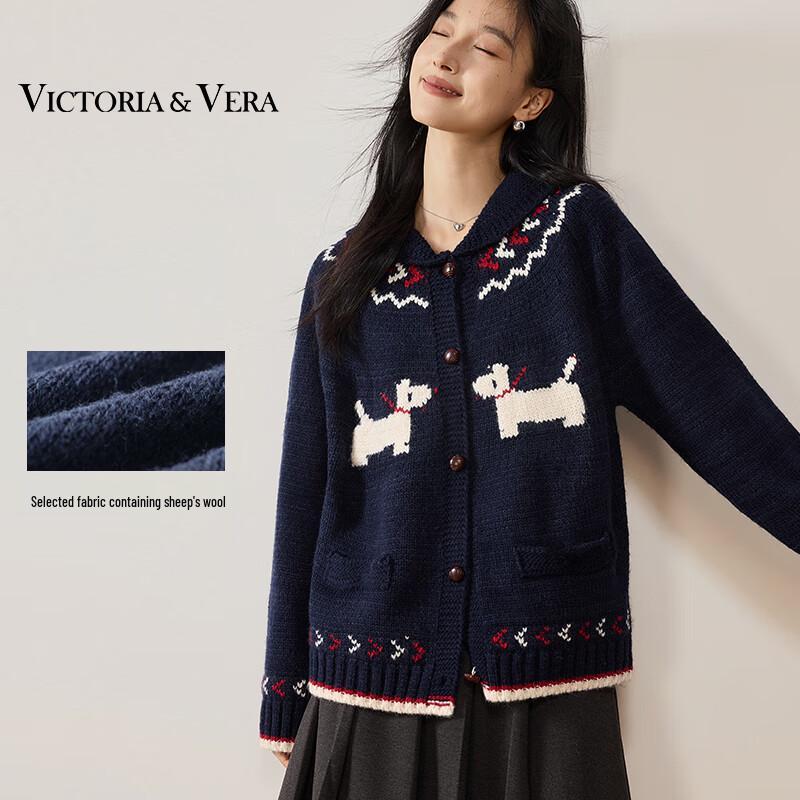 

VICTORIA&VERA Женский свитер жаккардовой вязки с собаками L