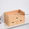 Bamboo Mini Desk Drawer Tabletop Storage Organization Box for Office Home Organizer Stationery Desk Accessories