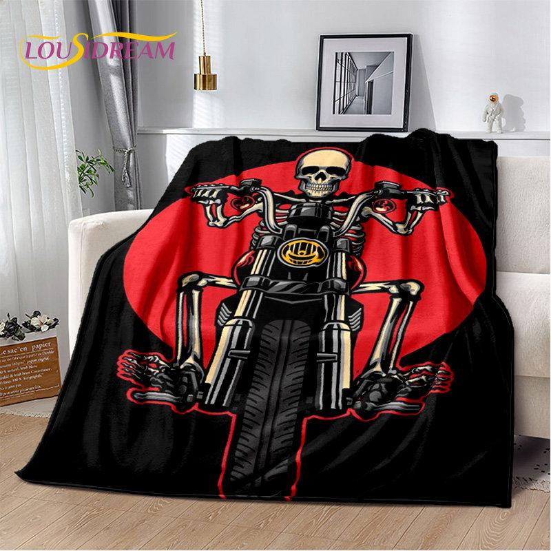 3D Retro Vintage Motorcycle Soft Plush Blanket,Flannel Blanket Throw Blanket for Living Room Bedroom Cover Beds Sofa Picnic