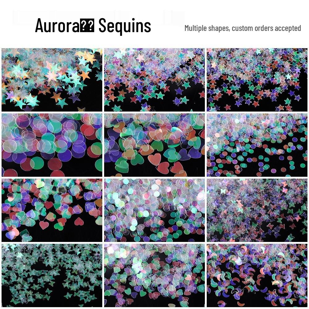 Blue Light Irregular Sequin Flakes for DIY Nail Art and Jewelry