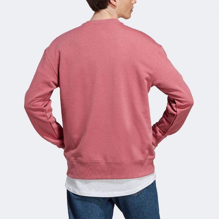 Adidas All Season Embroidered Logo Crew Neck Sweatshirt Men Tops Rock-Layer-Pink IC9808