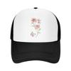 Rose Floral Baseball Cap For Everyday Elegance Mesh Trucker Caps Spring Summer Outdoor Adjustable Casual Hats