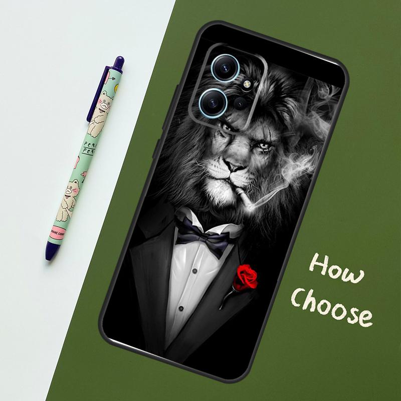 Man Suit Shirt Tie Case For Xiaomi Redmi Note 11 12 10 Pro 8 9 Note 12S 11S 9S 10S Redmi 12C 9C 10C 12 Cover