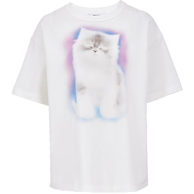 ONLY Women s 2025 Summer Pet Print T-shirt M