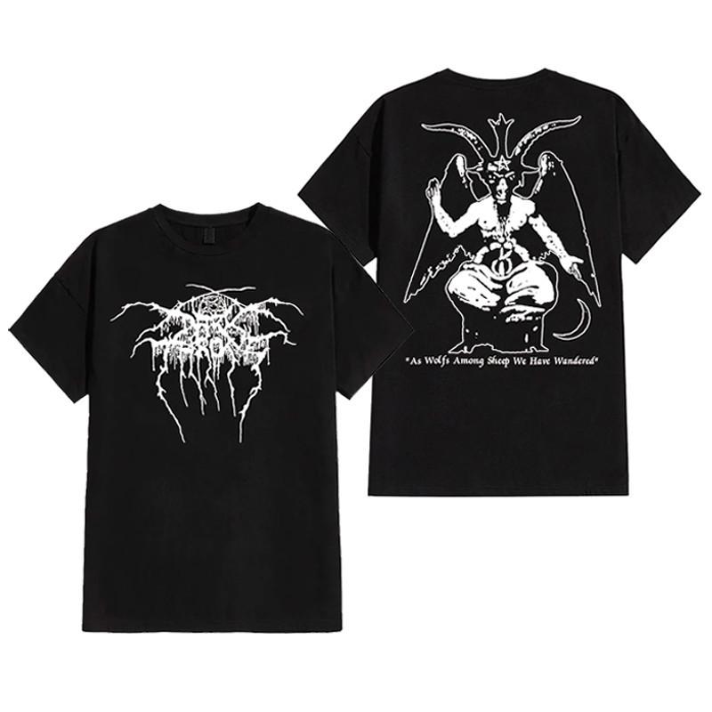 

Norwegian Heavy Metal Rock High Street Loose Shortsleeved Mens and Womens Pure Cotton Tshirt 4XL