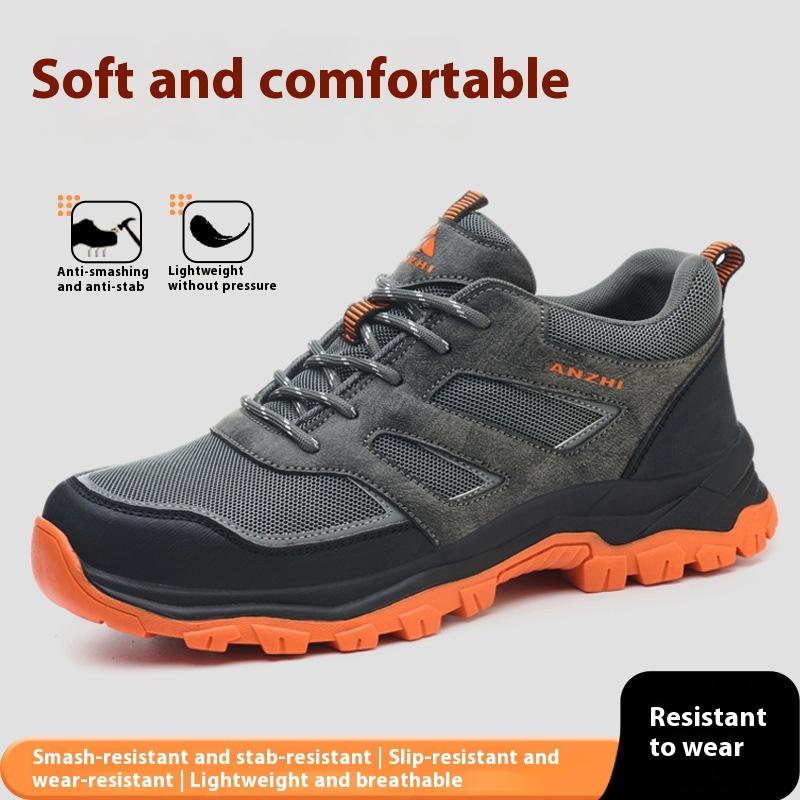 Non-slip Safety Shoes Anti-puncture Construction Work Shoes Anti Smash Steel Toe Work Boots Industrial Breathable Work Sneakers