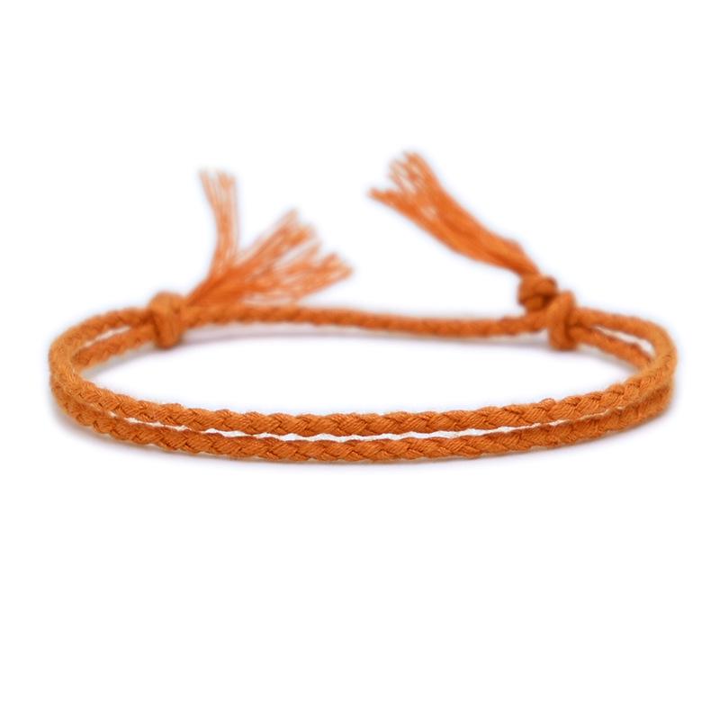 Dopamine Multicolor Cotton Hand-Woven Bracelet - Ladies Simple Bangle