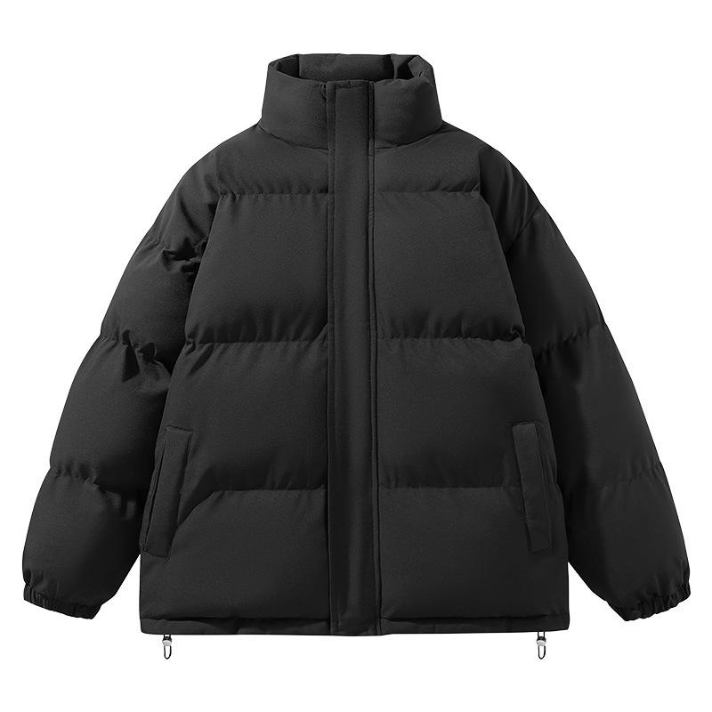 

Однотонная хлопковая куртка для мужчин и женщин, одинаковый стиль, зимний костюм-пуховик большого размера, утолщенный, теплый и свободный, в стиле Гонконга, повседневная куртка 4XL