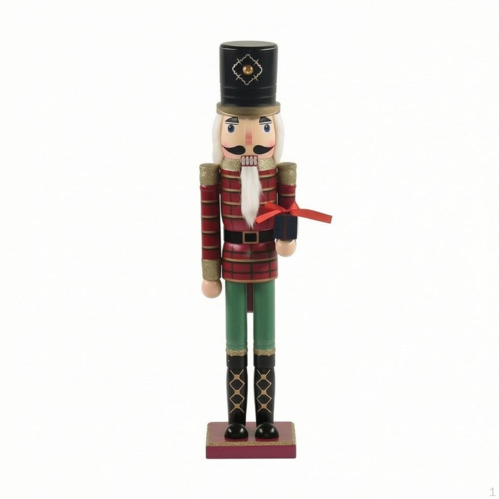 Nutcracker HandPainted Figurine Freestanding Wooden Ornament for Collectors,