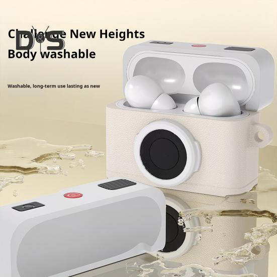 Headphone Case Protective Cover Shockproof Impact Resistant Retro 3D Camera Protective Silicone Skin Cover for AirPods 4