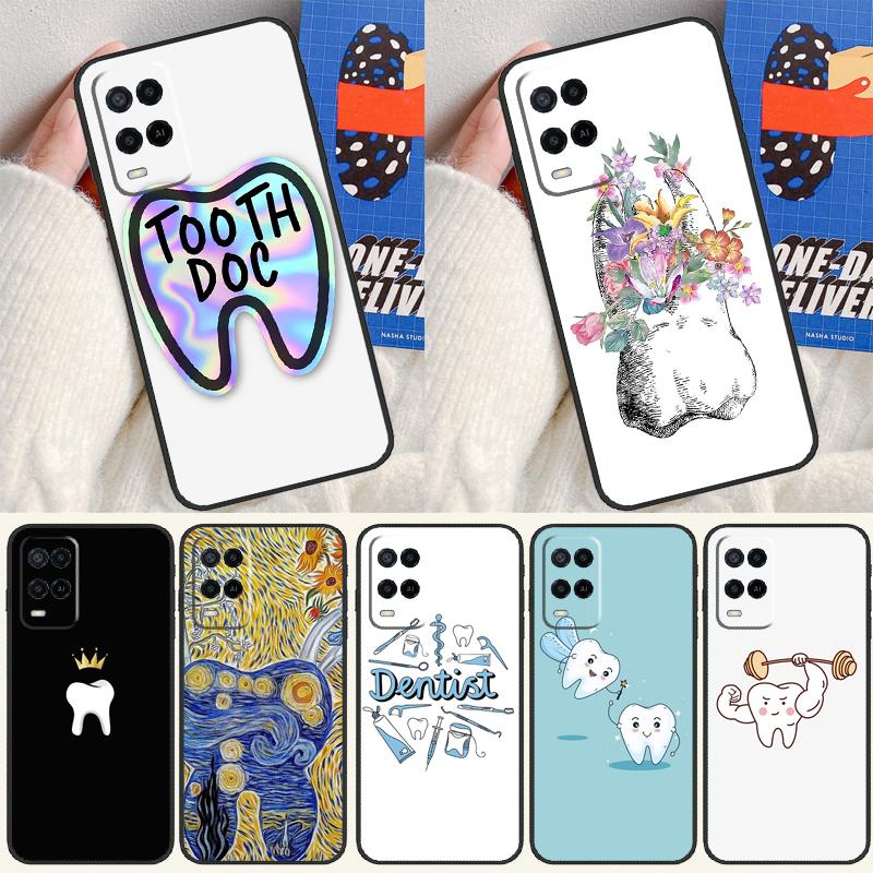 Cute Tooth Dentist For Oppo A40 A60 A80 A18 A38 A58 A78 A98 A79 A16 A76 A96 A15 A74 A94 A54 A77 A17 Phone Case