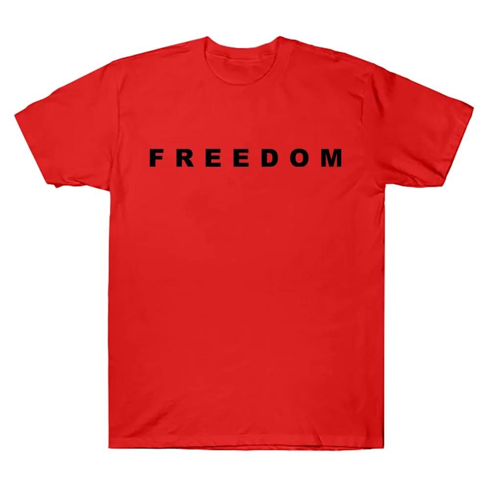 Tricouri Charlie Kirk Freedom Merch Tricouri cu Grafică Litere Freedom Unisex Casual Mânecă Scurtă Gât Rotund Bumbac de Înaltă Calitate