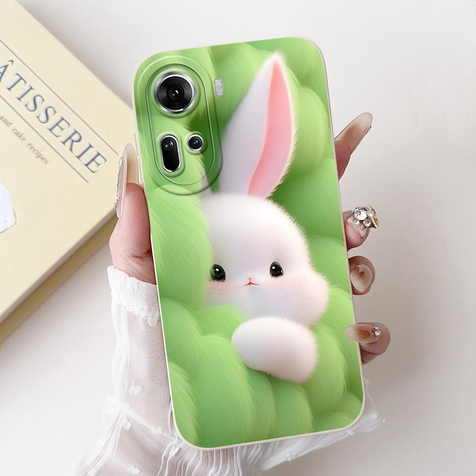 For Oppo Reno 11 5G Case Reno11 F CPH2603 Cute Panda Cartoon Cover Soft Silicone Phone Case For Oppo Reno 11 Pro Reno11 11F Bags