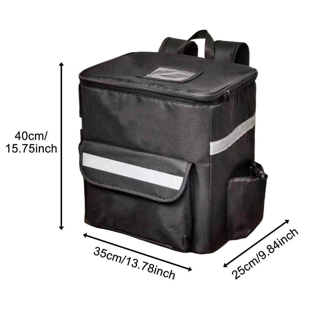 35x25x40cm Food Delivery Backpack Double Shoulder Insulated Refrigerated Box  Fresh Keeping Food Delivery Bag