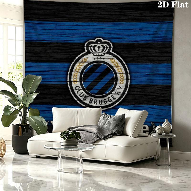 Club Brugge KV Custom Name Wall Tapestry Aesthetic Wall Hanging Printed Fabric Blanket Decorative Tapestries for Bedroom Living Room Home Decor